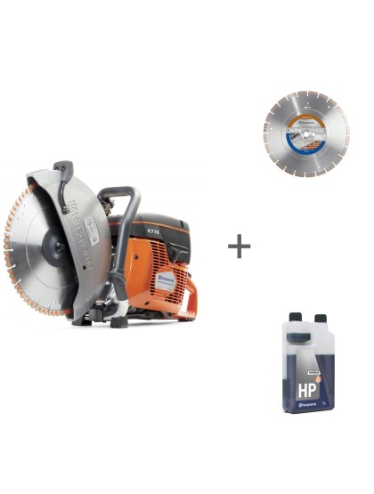 Бензорез Husqvarna K 770/14 + диск алмазный Husqvarna Tacti-Cut + масло HP Husqvarna 1 л с дозатором в подарок!